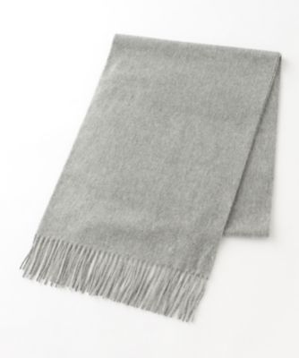 ＜ジョンストンズ/johnstons＞ カシミヤマフラー(MJO7F/S/WA57 plain) ライトグレー 【三越・伊勢丹/公式】
