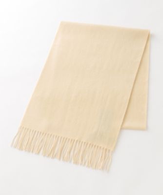 ＜ジョンストンズ/johnstons＞ カシミヤマフラー(MJO7F/S/WA57 plain) アイボリー 【三越・伊勢丹/公式】