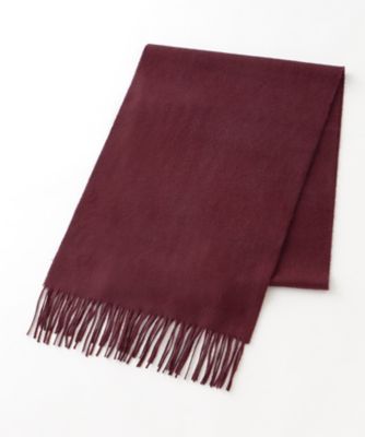 ＜ジョンストンズ/johnstons＞ カシミヤマフラー(MJO7F/S/WA57 plain) ワイン 【三越・伊勢丹/公式】