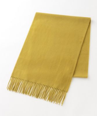 ＜ジョンストンズ/johnstons＞ カシミヤマフラー(MJO7F/S/WA57 plain) イエロー 【三越・伊勢丹/公式】