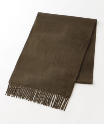 ＜ジョンストンズ/johnstons＞ カシミヤマフラー(MJO7F/S/WA57 plain) カーキ 【三越・伊勢丹/公式】