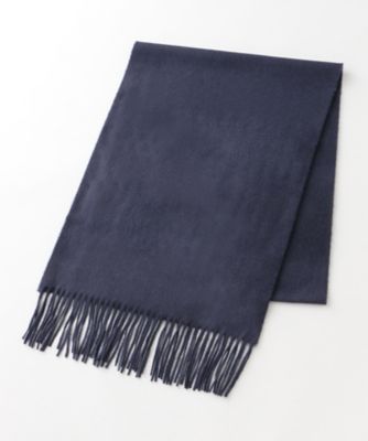 ＜ジョンストンズ/johnstons＞ カシミヤマフラー(MJO7F/S/WA57 plain) ネイビー 【三越・伊勢丹/公式】