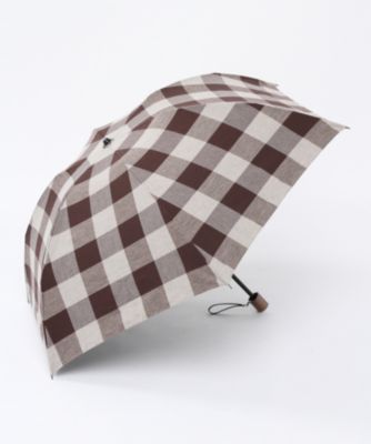 ＜ラムダ/LAMBDA＞ 晴雨兼用折りたたみ傘(ISN1207) ブラウンチェック 【三越・伊勢丹/公式】