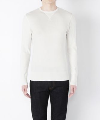 ＜ルトロワ/LETROYES＞ クルーネック スウェットカット アンド ソーン(3-LT001 CLAUDE) CPB09・LATTE 【三越・伊勢丹/公式】
