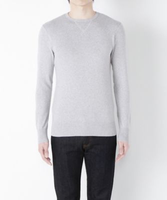 ＜ルトロワ/LETROYES＞ クルーネック スウェットカット アンド ソーン(3-LT001 CLAUDE) CPB01・GRIS CLAIR 【三越・伊勢丹/公式】