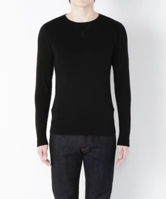 ＜ルトロワ/LETROYES＞ クルーネック スウェットカット アンド ソーン(3-LT001 CLAUDE) CPB04・NOIR 【三越・伊勢丹/公式】