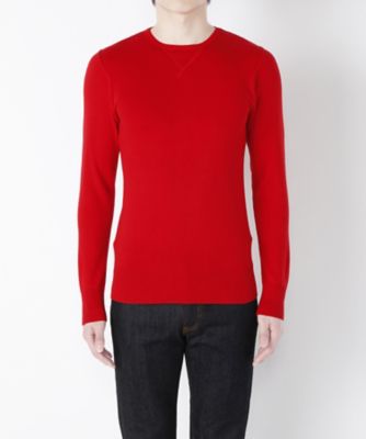 ＜ルトロワ/LETROYES＞ クルーネック スウェットカット アンド ソーン(3-LT001 CLAUDE) CPB07・ROUGE 【三越・伊勢丹/公式】