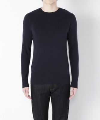 ＜ルトロワ/LETROYES＞ クルーネック スウェットカット アンド ソーン(3-LT001 CLAUDE) CPB06・MARINE FONCE 【三越・伊勢丹/公式】