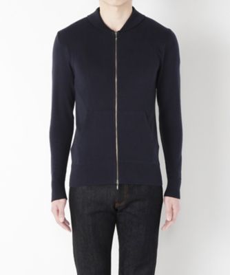 ＜ルトロワ/LETROYES＞ ショールカラー ジップアップパーカ(3-LT008 ERIC) CPB06・MARINE FONCE 【三越・伊勢丹/公式】