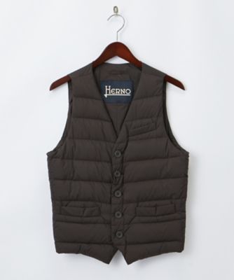 ＜ヘルノ/HERNO＞ ダウンジレ(72/PI0381U/19288) 8993・ブラウン 【三越・伊勢丹/公式】