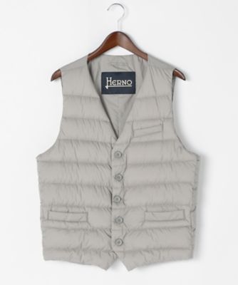 ＜ヘルノ/HERNO＞ 【紳士大きいサイズ】ダウンベスト(PI0381U/19288) 1800・ライトグレー 【三越・伊勢丹/公式】