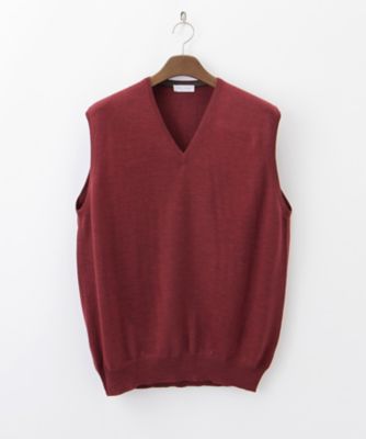 ＜グランサッソ/Gran Sasso＞ 【紳士大きいサイズ】ベスト(172EI-8) 256レッド 【三越・伊勢丹/公式】