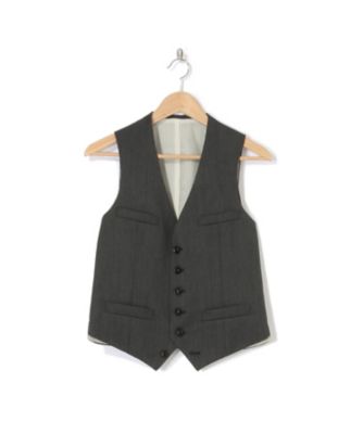 ＜ジョンローレンスサリバン/JOHN LAWRENCE SULLIVAN＞ ベスト(6W-117/JLS-01-12) グレー 【三越・伊勢丹/公式】