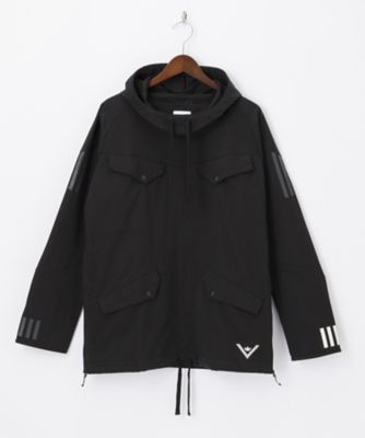 ＜アディダス オリジナルス バイ ホワイトマウンテニアリング＞ プルオーバージャケット(7W-2-BQ412*) ブラック 【三越・伊勢丹/公式】