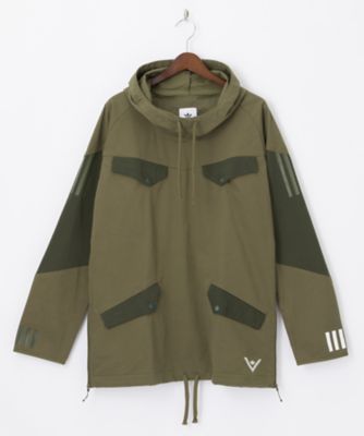 ＜アディダス オリジナルス バイ ホワイトマウンテニアリング＞ プルオーバージャケット(7W-2-BQ412*) オリーブ 【三越・伊勢丹/公式】