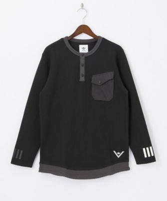 ＜アディダス オリジナルス バイ ホワイトマウンテニアリング＞ ロングスリーブTシャツ(7W-5-BQ411*) ブラック 【三越・伊勢丹/公式】