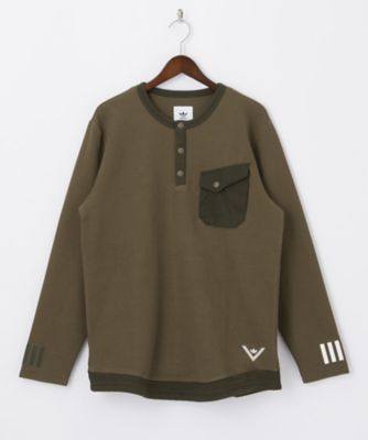 ＜アディダス オリジナルス バイ ホワイトマウンテニアリング＞ ロングスリーブTシャツ(7W-5-BQ411*) オリーブ 【三越・伊勢丹/公式】