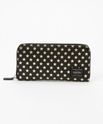 ＜ヘッドポーター/HEAD PORTER＞ ウォレット(7W-28-HP-4832) ブラックxゴールド 【三越・伊勢丹/公式】