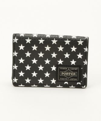 ＜ヘッドポーター/HEAD PORTER＞ カードケース(7W-29-HP-4833) ブラックxシルバー 【三越・伊勢丹/公式】