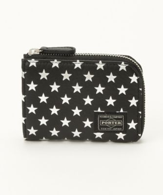 ＜ヘッドポーター/HEAD PORTER＞ コインケース(7W-30-HP-4180) ブラックxシルバー 【三越・伊勢丹/公式】