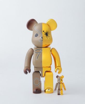 ＜ミハラヤスヒロ/MIHARAYASUHIRO＞ Maison MIHARA YASUHIROxBE@RBRICK(100%&400%)(17SS-99BBET01) ゴールドxブラウン 【三越・伊勢丹/公式】