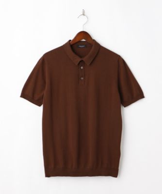 ＜ロベルト・コリーナ/ROBERTO COLLINA＞ 三越伊勢丹限定イタリアインポート半袖ポロシャツ(1-RT25024K) ダークブラウン 【三越・伊勢丹/公式】