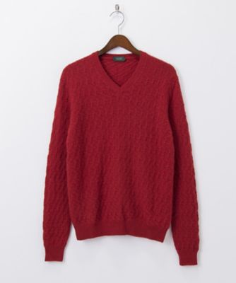 【SALE（伊勢丹）】＜ザノーネ＞ 【S】Vネックセーター(811903) Z4799・レッド 【三越・伊勢丹/公式】
