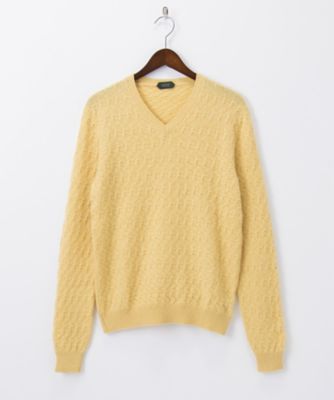 【SALE（伊勢丹）】＜ザノーネ＞ 【S】Vネックセーター(811903) Z4862・イエロー 【三越・伊勢丹/公式】
