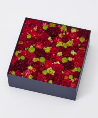 ＜ニコライバーグマン/Nicolai Bergmann＞ 【伊勢丹オンラインストア限定】フレッシュフラワーボックス(レッド) L 【三越・伊勢丹/公式】