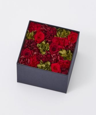 ＜ニコライバーグマン/Nicolai Bergmann＞ 【伊勢丹オンラインストア限定】プリザーブドフラワーボックス(レッド) S 【三越・伊勢丹/公式】