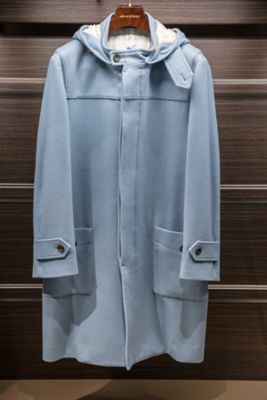 ＜サロン ド シマジ/salon de SHIMAJI＞ フード付きコート(SSMJ_J0101/02/03) ブルー 【三越・伊勢丹/公式】
