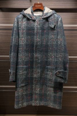 ＜サロン ド シマジ/salon de SHIMAJI＞ フード付きコート(SSMJ_J0101/02/03) チェック 【三越・伊勢丹/公式】