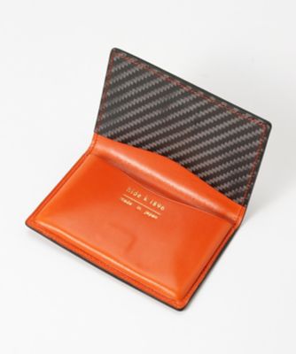 ＜hide k 1896/ヒデケイ 1896＞ カードケース タイプA(hkc007) 内側：オレンジ 【三越・伊勢丹/公式】