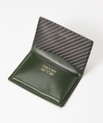 ＜hide k 1896/ヒデケイ 1896＞ カードケース タイプA(hkc007) 内側：グリーン 【三越・伊勢丹/公式】