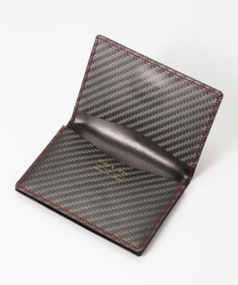 ＜hide k 1896/ヒデケイ 1896＞ カードケース タイプB(hkc008) 内側：ブラック／ステッチ：レッド 【三越・伊勢丹/公式】