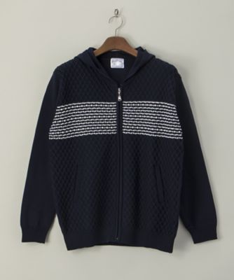 【SALE（伊勢丹）】＜ミュゼ ジョワイユ/MUSEE JOYEUX＞ 【S】【紳士大きいサイズ】ジップアップパーカー(M74101-K) BL5・ネイビー 【三越・伊勢丹/公式】