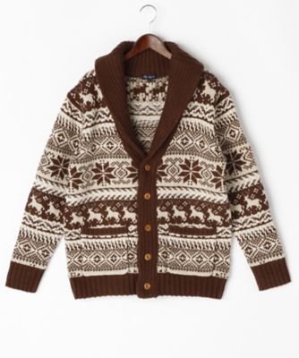 【SALE（伊勢丹）】＜ミュゼ ジョワイユ/MUSEE JOYEUX＞ 【S】【紳士大きいサイズ】カーディガン(M44754-K) ブラウン 【三越・伊勢丹/公式】