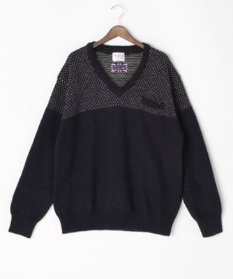 【SALE（伊勢丹）】＜ミュゼ ジョワイユ/MUSEE JOYEUX＞ 【S】【紳士大きいサイズ】セーター(M54701-K) ネイビー 【三越・伊勢丹/公式】