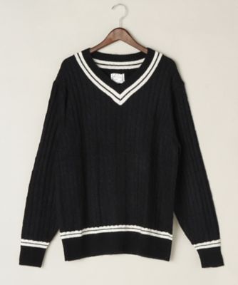 【SALE（伊勢丹）】＜ミュゼ ジョワイユ/MUSEE JOYEUX＞ 【S】【紳士大きいサイズ】セーター(M54707-K) ネイビー 【三越・伊勢丹/公式】