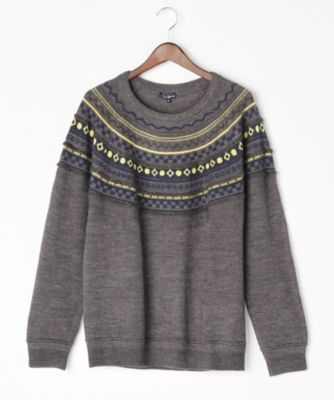 【SALE（伊勢丹）】＜ミュゼ ジョワイユ/MUSEE JOYEUX＞ 【S】【紳士大きいサイズ】セーター(M44750-K) グレー 【三越・伊勢丹/公式】