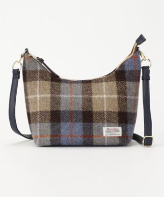 ＜ハリスツィード＞ 2WAYショルダーバッグ(HA10149B) ネイビー 【三越・伊勢丹/公式】