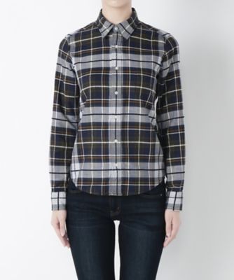 【SALE（伊勢丹）】＜レディ フォア ザ ウィークエンド/Ready for the Weekend＞ スリムチェックシャツ(367588S) 15グリーン 【三越・伊勢丹/公式】