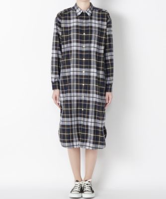 【SALE（伊勢丹）】＜レディ フォア ザ ウィークエンド/Ready for the Weekend＞ ドロップチェックシャツワンピース(367588P) 15グリーン 【三越・伊勢丹/公式】