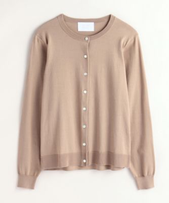 【SALE（伊勢丹）】＜BPQC/ビーピーキューシー＞ ピマコットン ラウンドネックカーディガン ベージュ 【三越・伊勢丹/公式】