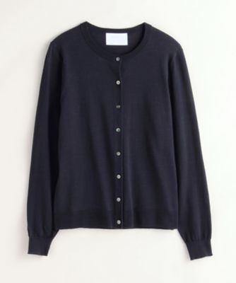 【SALE（伊勢丹）】＜BPQC/ビーピーキューシー＞ ピマコットン ラウンドネックカーディガン ネイビー 【三越・伊勢丹/公式】