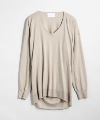 【SALE（伊勢丹）】＜BPQC/ビーピーキューシー＞ ピマコットン Vネックセーター(リラックスシルエット) ライトグレー 【三越・伊勢丹/公式】