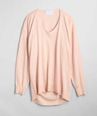 【SALE（伊勢丹）】＜BPQC/ビーピーキューシー＞ ピマコットン Vネックセーター(リラックスシルエット) ピンク 【三越・伊勢丹/公式】
