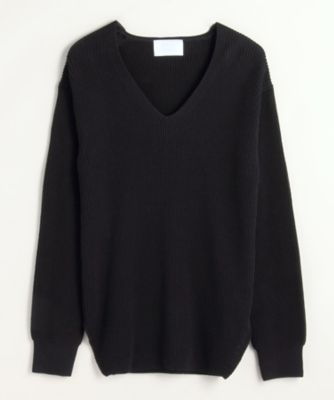 【SALE（伊勢丹）】＜BPQC/ビーピーキューシー＞ ハイツイストコットン ミドルゲージセーター(Vネック) ネイビー 【三越・伊勢丹/公式】