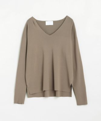 【SALE（三越）】＜BPQC/ビーピーキューシー＞ 総針編み Vネックセーター(BP71FWA009) カーキ 【三越・伊勢丹/公式】