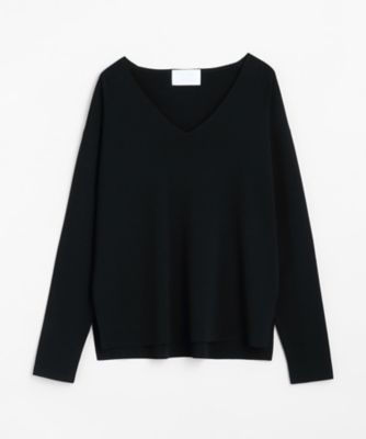 【SALE（三越）】＜BPQC/ビーピーキューシー＞ 総針編み Vネックセーター(BP71FWA009) ブラック 【三越・伊勢丹/公式】